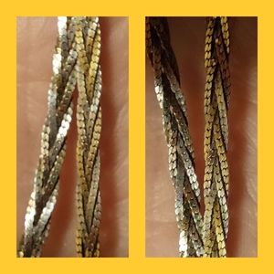 Braided sterling necklace.